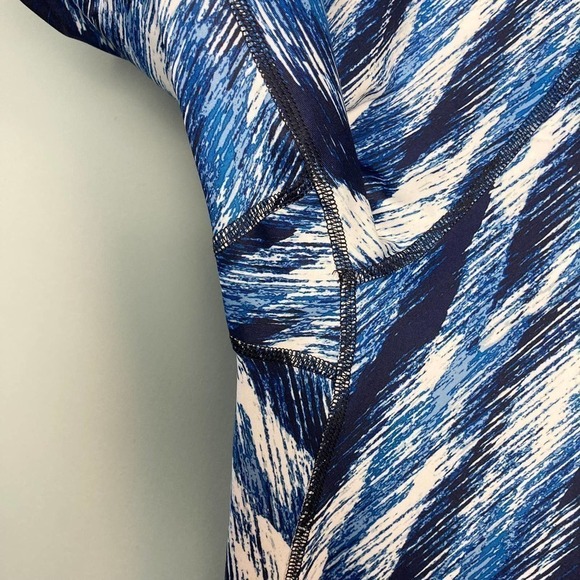 fullbeauty Sport Women's Size 26/28 Blue and White Leggings Stretch Activewear - Picture 4 of 12